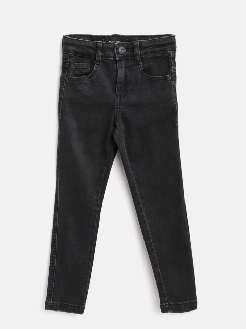 

Mango Kids Girls Black Regular Fit Mid-Rise Clean Look Stretchable Jeans