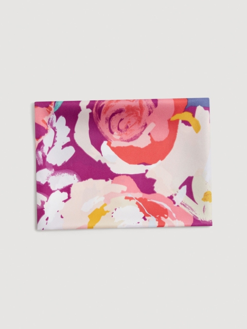 

MANGO White & Pink Printed Scarf