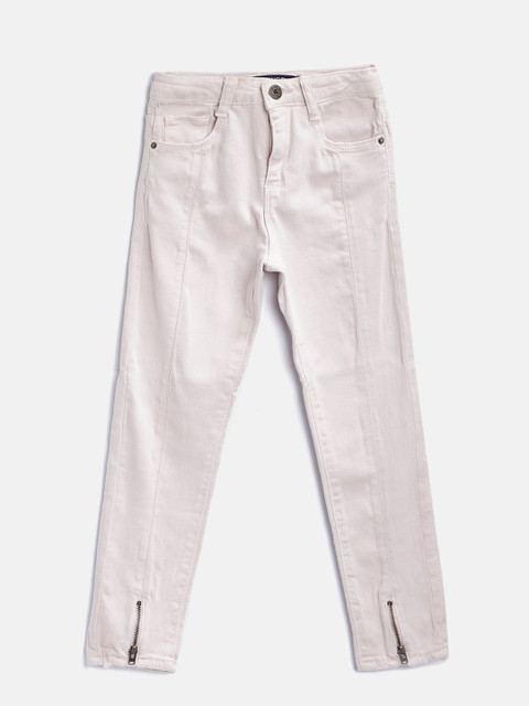 

Mango Kids Girls Pink Regular Fit Mid-Rise Clean Look Stretchable Jeans
