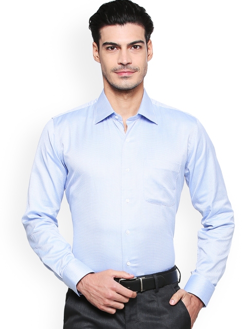 

Van Heusen Men Blue Slim Fit Self Design Formal Shirt