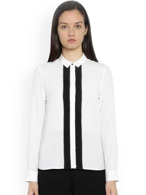

Van Heusen Woman White Regular Fit Solid Casual Shirt