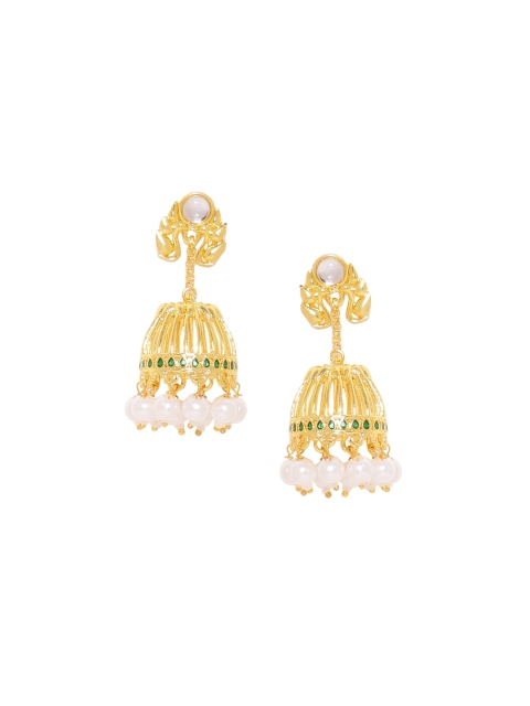 

Voylla Gold-Toned Dome Shaped Jhumkas