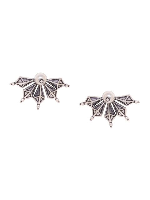 

Voylla Silver-Toned Geometric Studs