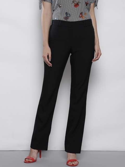 

DOROTHY PERKINS Women Black Regular Fit Solid Regular Trousers