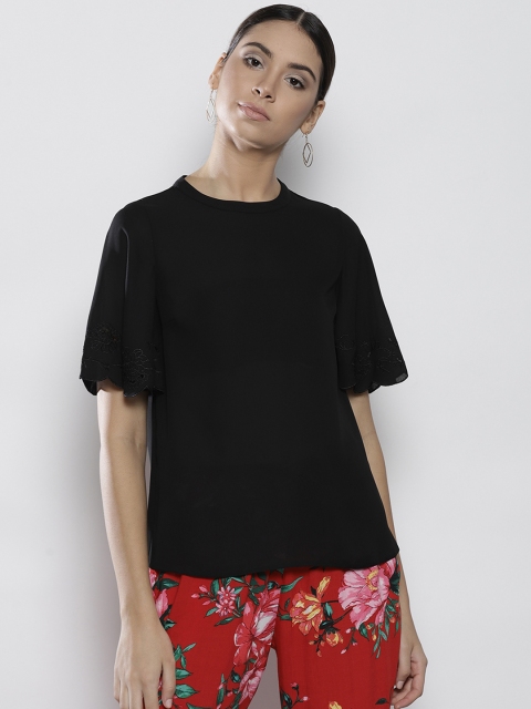 

DOROTHY PERKINS Women Black Solid Top