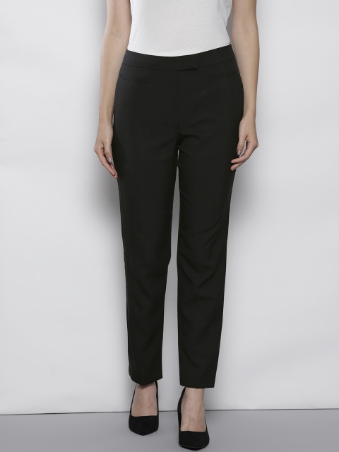 

DOROTHY PERKINS Women Black Regular Fit Solid Formal Trousers
