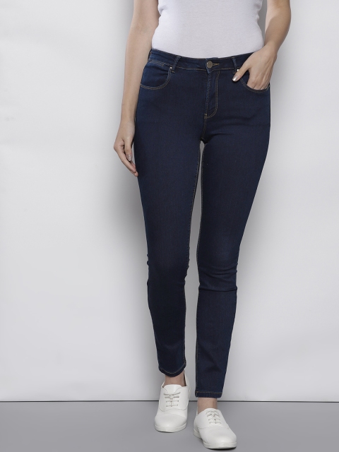 

DOROTHY PERKINS Women Navy Blue Skinny Fit Mid-Rise Clean Look Stretchable Jeans