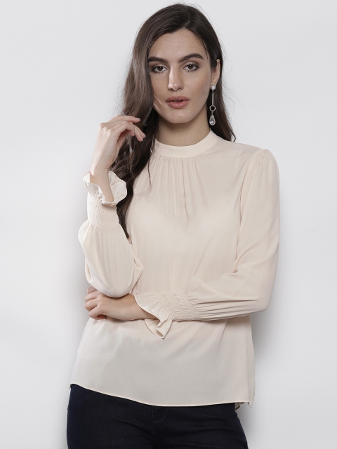 

DOROTHY PERKINS Women Beige Solid Top