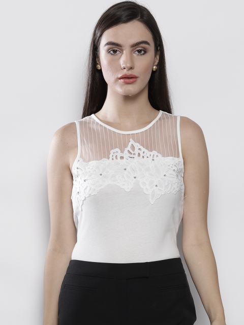 

DOROTHY PERKINS Women White Solid Top