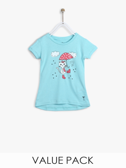 

Palm Tree Girls Pack of 3 T-shirts, Blue