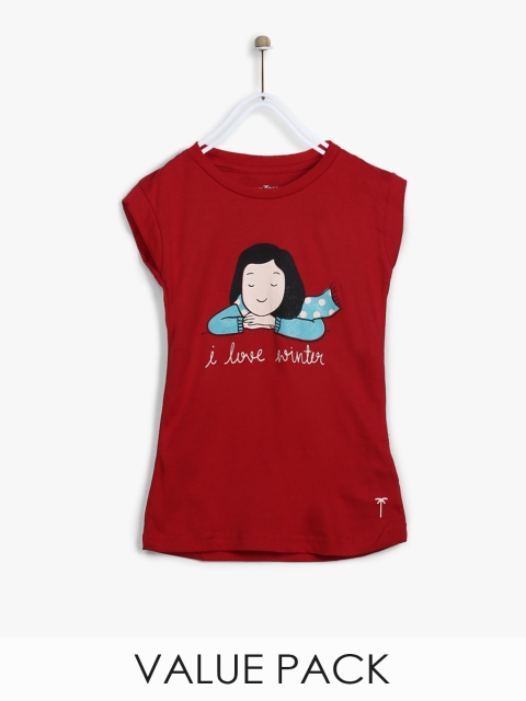 

Palm Tree Girls Pack of 3 T-shirts, Navy blue