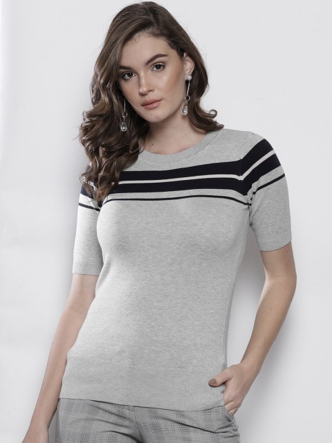 

DOROTHY PERKINS Women Grey Solid Pullover Sweater