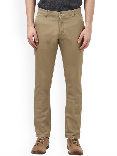 

Parx Men Khaki Tapered Fit Solid Chinos
