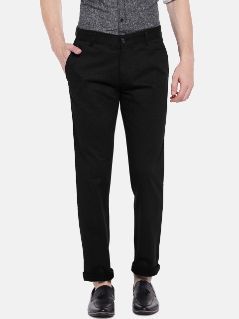 

Parx Men Black Tapered Fit Solid Regular Trousers