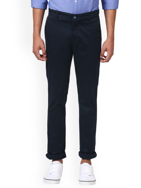 

Parx Men Blue Slim Fit Solid Chinos