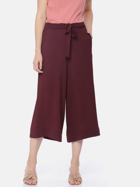

CODE by Lifestyle Women Maroon Regular Fit Solid Culottes