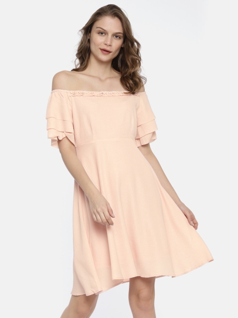 

CODE by Lifestyle Women Pink Solid Empire Dress