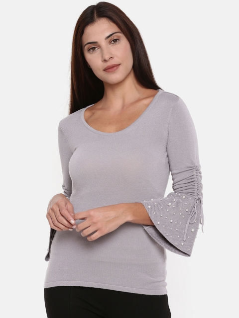 

CODE by Lifestyle Women Grey Solid Top