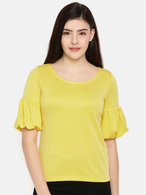 

CODE by Lifestyle Women Yellow Solid Top