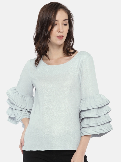 

CODE by Lifestyle Women Blue Sheen Top