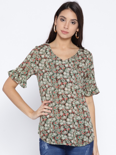 

Wills Lifestyle Women Green Printed Top