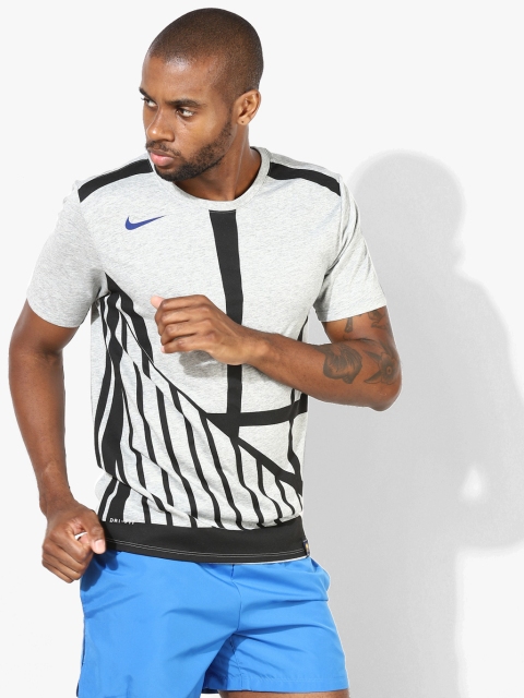 

Nike Men Black Printed V-Neck T-shirt