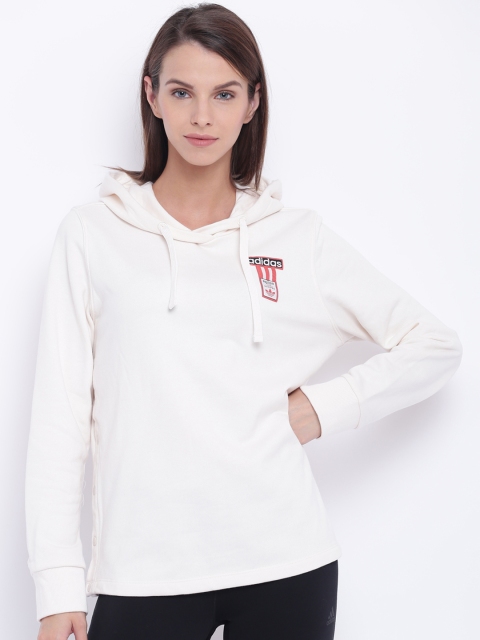 

Adidas Originals White Hooded Sweatshirt