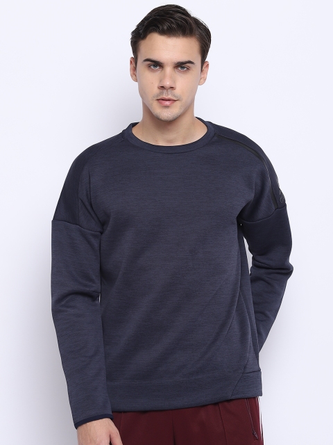 

ADIDAS Men Navy Blue ZNE Crew Solid Sweatshirt