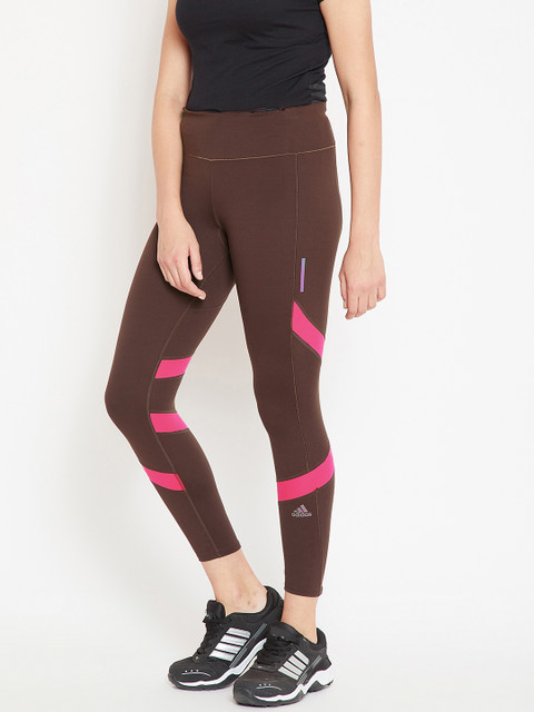 

ADIDAS Women Coffee Brown Solid How We Do Cropped Running Tights