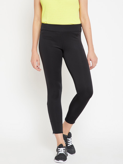 

ADIDAS Women Black Response Cropped Running Tights