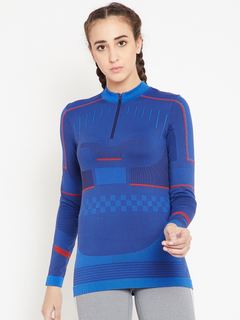 

Stella McCartney by ADIDAS Blue Seamless Fitted Training Studio Top