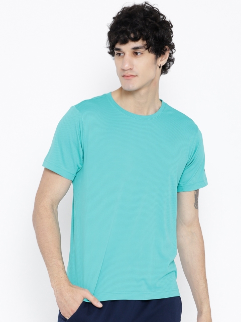 

ADIDAS Turquoise Blue Solid Freelift Chill Training T-shirt