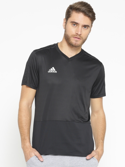 

ADIDAS Men Black Solid Condivo 18 Football Jersey