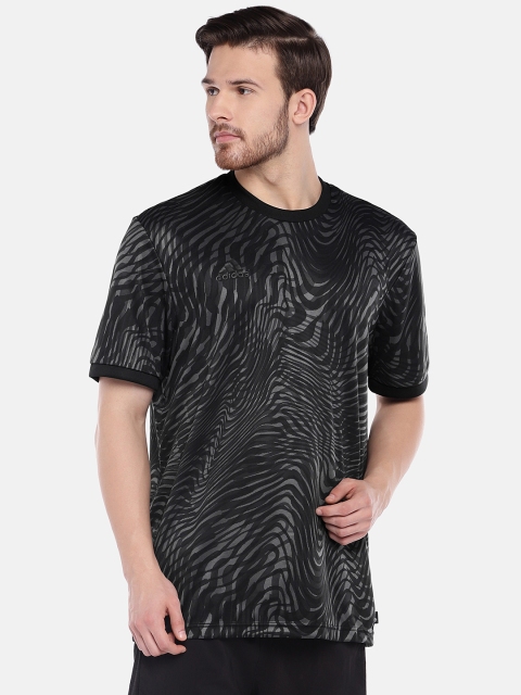 

ADIDAS Men Black Tango Printed Round Neck Football T-shirt