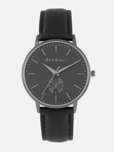 

Mast & Harbour Unisex Black Analogue Watch