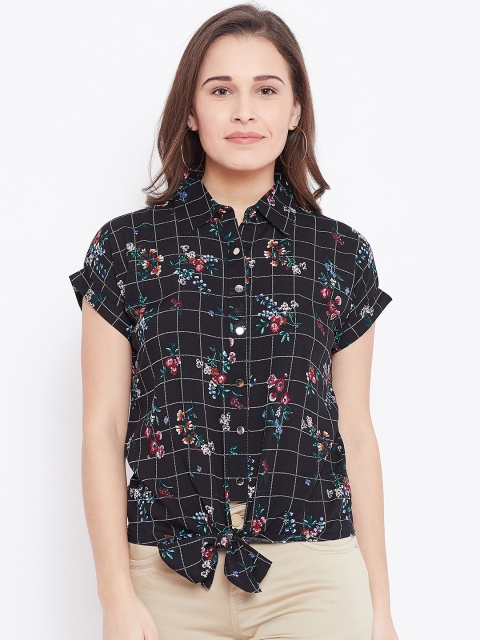 

Deal Jeans Women Black Printed Shirt Style Top
