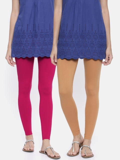 

Bitz Women Pack of 2 Ankle-Length Leggings, Magenta