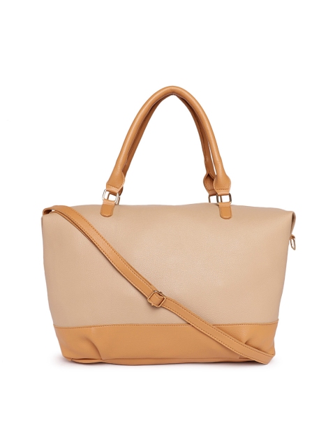 

Kanvas Katha Beige Colourblocked Tote Bag