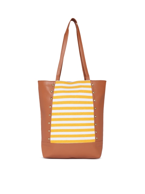 

Kanvas Katha Tan Self Design Tote Bag