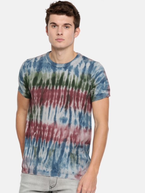 

Akiva Men Multicoloured Printed Round Neck T-shirt, Multi