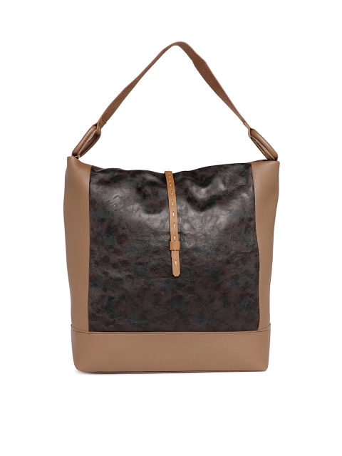 

Kanvas Katha Brown Colourblocked Shoulder Bag