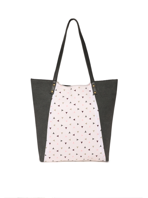 

Kanvas Katha Grey & Cream-Coloured Printed Shoulder Bag