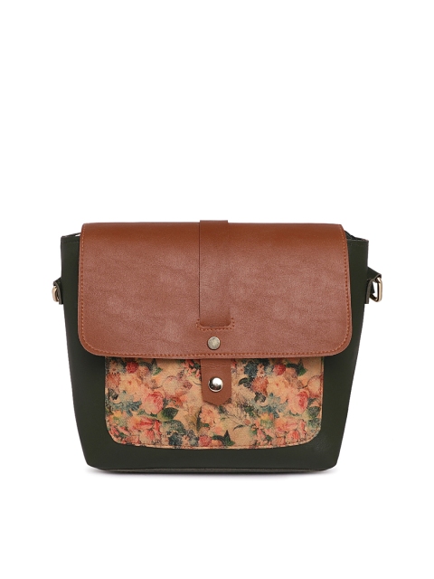 

Kanvas Katha Brown & Black Printed Sling Bag