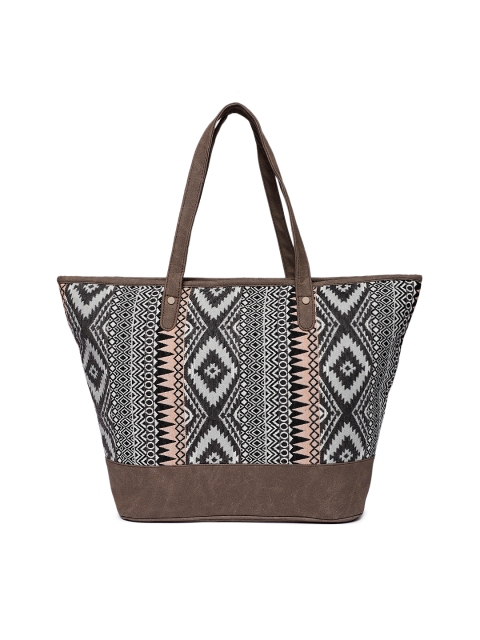 

Kanvas Katha Multicoloured Self Design Tote Bag, Multi