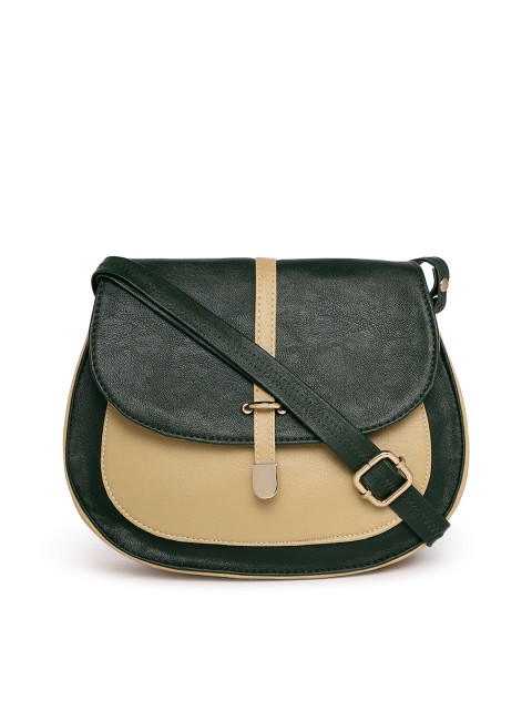 

Kanvas Katha Black & Beige Colourblocked Sling Bag