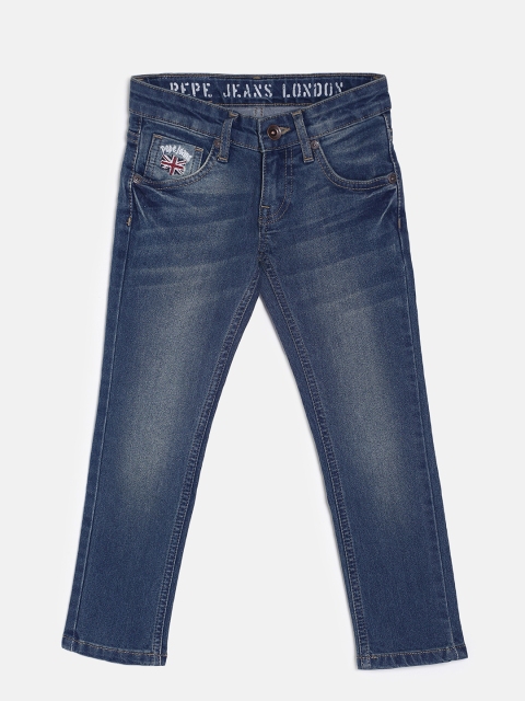 

Pepe Jeans Boys Blue Regular Fit Mid-Rise Clean Look Jeans