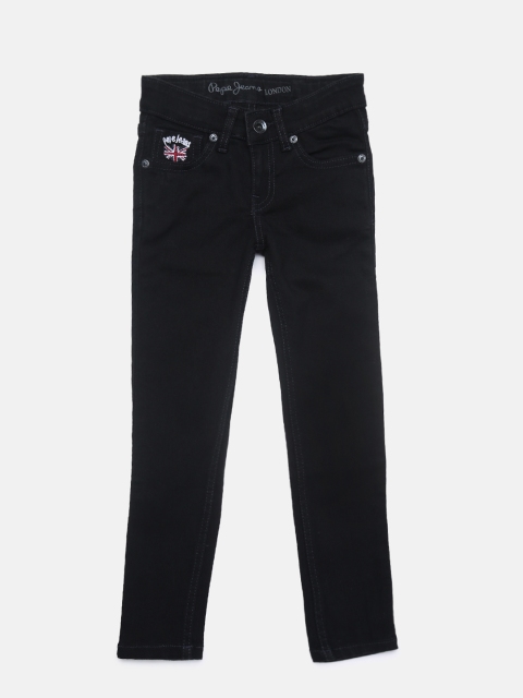 

Pepe Jeans Girls Black Serena Skinny Fit Mid-Rise Clean Look Jeans