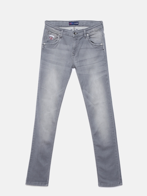 

Pepe Jeans Boys Grey Skinny Fit Mid-Rise Clean Look Stretchable Jeans