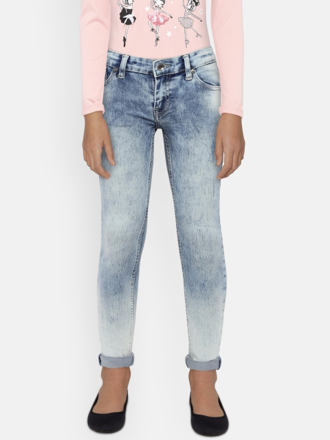 

Pepe Jeans Girls Blue Mid-Rise Clean Look Stretchable Denim Jeans
