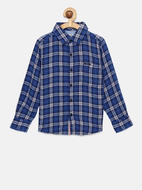 

Pepe Jeans Boys Blue & White Checked Casual Shirt